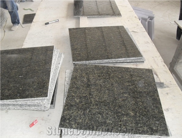 Verde Ubatuba Granite Polished Thin Tiles Wall,Floor Tiles