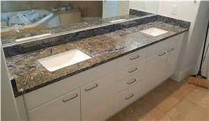 Rain Forest Green Custom Vanity Top