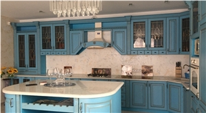 Beige Quartz Solid Surface Surface Kitchen Countertop