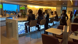Quartz Bar Top - Seattle Airport Delta Sky Lounge Project