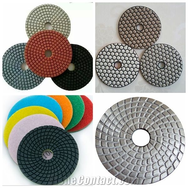 4" 5" Flexible Resin Bond Diamond Wet Polishing Pad for Granite Marble Stone