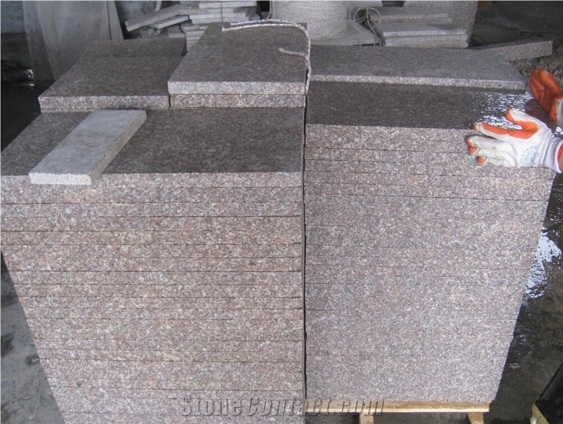 G363 Granite, China Red Granite Tiles, Flamed, Bush Hammered, Chiseled, Kerb, Kerbstones, Curbs, Curbstone, Paving Sets, Steps, Boulders, Side Stones, Pool Coping