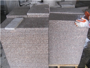G363 Granite, China Red Granite Tiles, Flamed, Bush Hammered, Chiseled, Kerb, Kerbstones, Curbs, Curbstone, Paving Sets, Steps, Boulders, Side Stones, Pool Coping