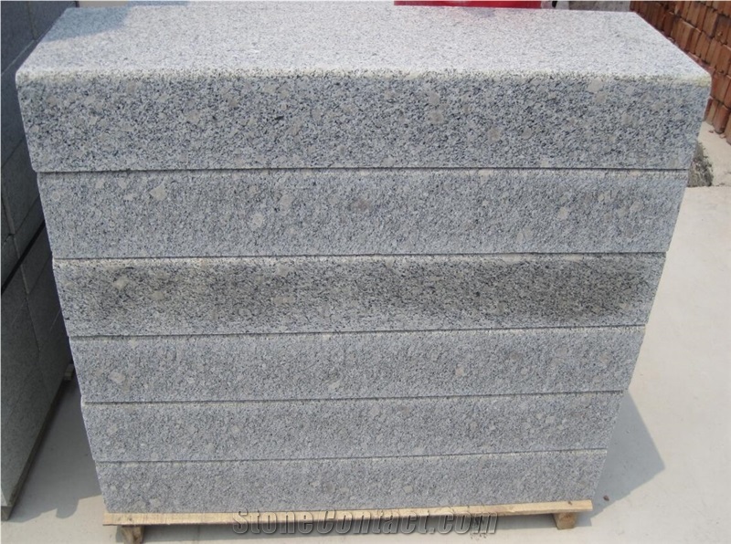 G383 Granite, China Multicolor Granite Tiles, Flamed, Bush Hammered, Chiseled, Kerb, Kerbstones, Curbs, Curbstone, Paving Sets, Steps, Boulders, Side Stones, Pool Coping