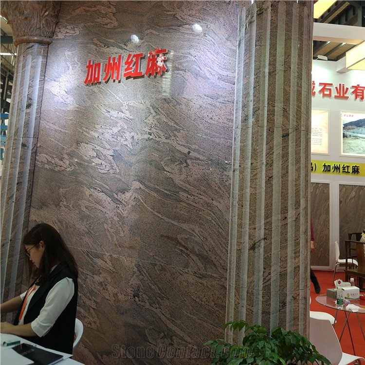 China Red Granite Polished California Red Dragon Granite Tiles & Slabs & Cut-To-Size for Floor Covering and Wall Cladding