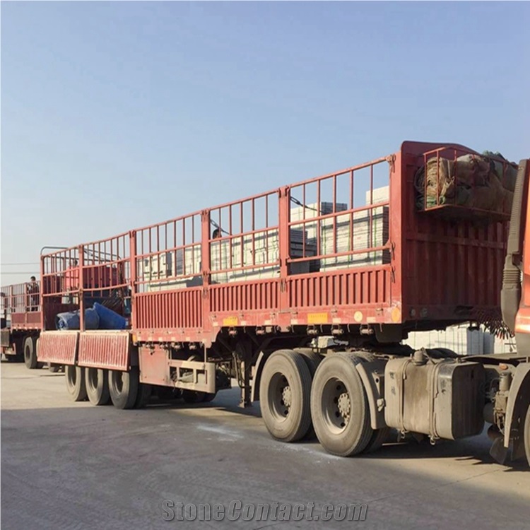 High Quality G735 Lihua White Granite Bush Hammered Sufaced White Linen Granite Shipped from the Wuhan Port