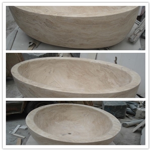 Honed Travertine Bathtub, Travertino Bathtub