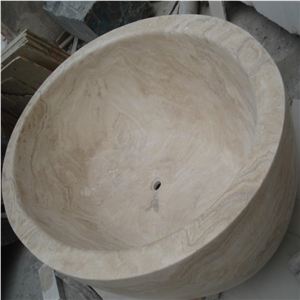 Honed Travertine Bathtub, Travertino Bathtub