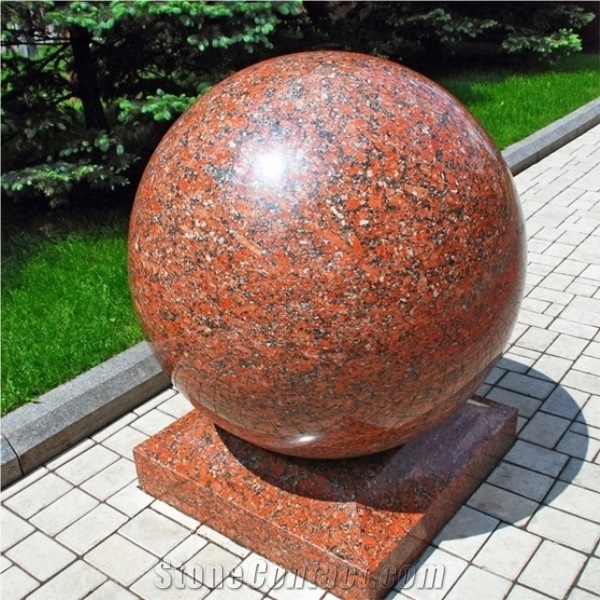 Red Granite Balls, Nature Stone Ball Stone Sphere