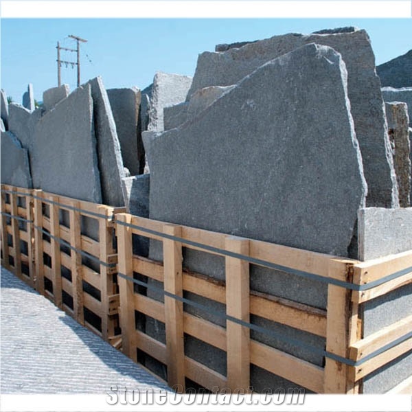 Polygonal Slabs Kavalas, Greece Grey Quartzite Slabs