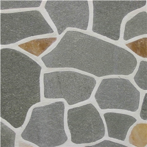 Polygonal Slate Kavalas Flagstone, Kavalas Grey Slate Flagstone