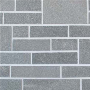 Walling with Machine Cut Kavalas Slate, Kavalas Grey Slate Walling