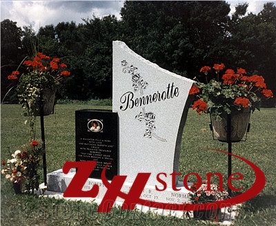 Good Quality Flat Top with Cross Carving Padang Dark/ Impala Black/ G654 Granite Tombstone Design/ Cross Tombstones/ Engraved Tombstones/ Gravestone/ Custom Monuments