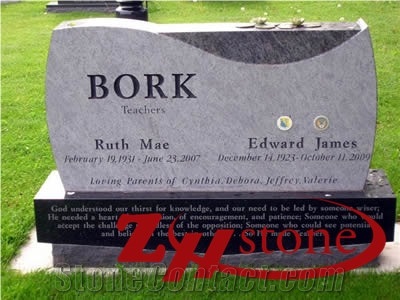 Good Quality Flat Top with Cross Carving Padang Dark/ Impala Black/ G654 Granite Tombstone Design/ Cross Tombstones/ Engraved Tombstones/ Gravestone/ Custom Monuments