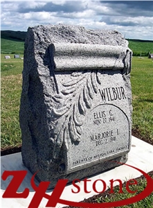 Good Quality Hand Craft Bible Book Shap Georgia Grey/ G603/ Sesame White Granite Tombstone Design/ Western Style Monuments/ Upright Monuments/ Headstones/ Monument Design