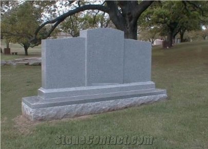 Good Quality Oval Top Family Design G603/ Georgia Grey/ Sesame White Granite Western Style Monuments/ Monument Design/ Western Style Tombstones/ Family Monuments/ Gravestone
