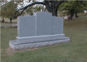 Good Quality Oval Top Family Design G603/ Georgia Grey/ Sesame White Granite Western Style Monuments/ Monument Design/ Western Style Tombstones/ Family Monuments/ Gravestone