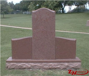 Good Quality Oval Top Family Design G603/ Georgia Grey/ Sesame White Granite Western Style Monuments/ Monument Design/ Western Style Tombstones/ Family Monuments/ Gravestone