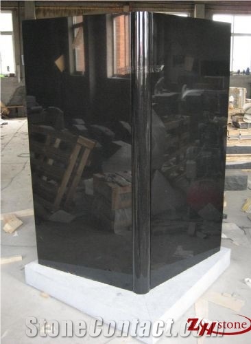 Good Quality Polished Bible Shaped Design Shanxi Black/ Absolute Black/ Jet Black Granite Tombstone Design/ Western Style Monuments/ Jewish Style Tombstones/ Upright Monuments/ Headstones