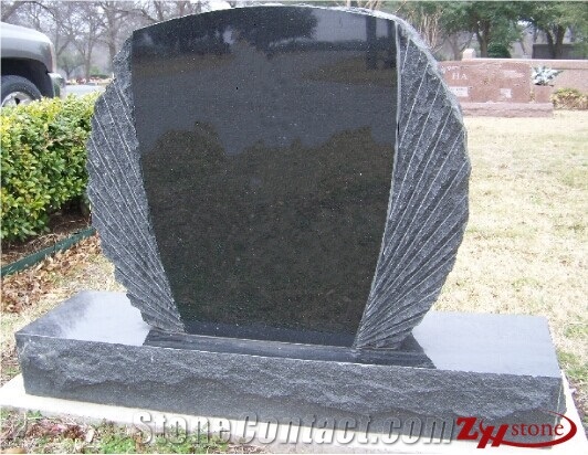 Good Quality Polished Bible Shaped Design Shanxi Black/ Absolute Black/ Jet Black Granite Tombstone Design/ Western Style Monuments/ Jewish Style Tombstones/ Upright Monuments/ Headstones