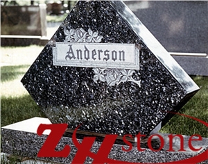 Own Factory Good Quality Diamond Design Blue Pearl Lg/ Db/ Hq/ Sp Granite Tombstone Design/ Western Style Monuments/ Upright Monuments/ Headstones/ Monument Design