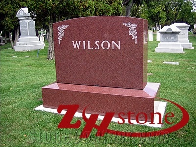 Own Factory Wave Design Bahama Blue/ Vizag Blue/ Jet Black/ Shanxi Black Granite Tombstone Design/ Western Style Monuments/ Upright Monuments/ Headstones/ Monument Design