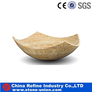 Beige Travertine Basin for Sale , Cheap Sinks Wholesale , Chinese Beige Travertine Wash Sinks