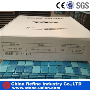 Blue Swimming Pool Mosaic Tiles , Paving Tiles , Popular Cheap Mosaic Flooring and Wall Paving