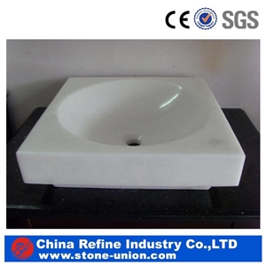 Cabinet Square White Marble Sink&Pure White Marble Square Sinks&Square Basins& Wash Stone Basin &Square Modern Vessel Sink