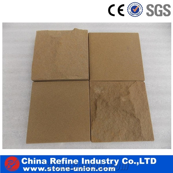 Cheaper Golden Sandstone Mushrooms&Mushroom Stone Splitter,Decorative Stone Wall Panel,Sichuan Natural Split Sandstone Walling Mushroom