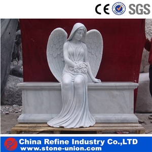 Dark Grey Granite Monument , Gravestone with Tree and Cross Carved , Handcraft Headstone
