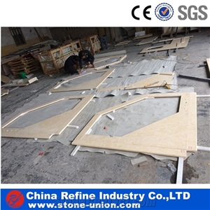 Galala Beige Marble Counter Top for Kitchen, Egypt Beige Marble Counter Top