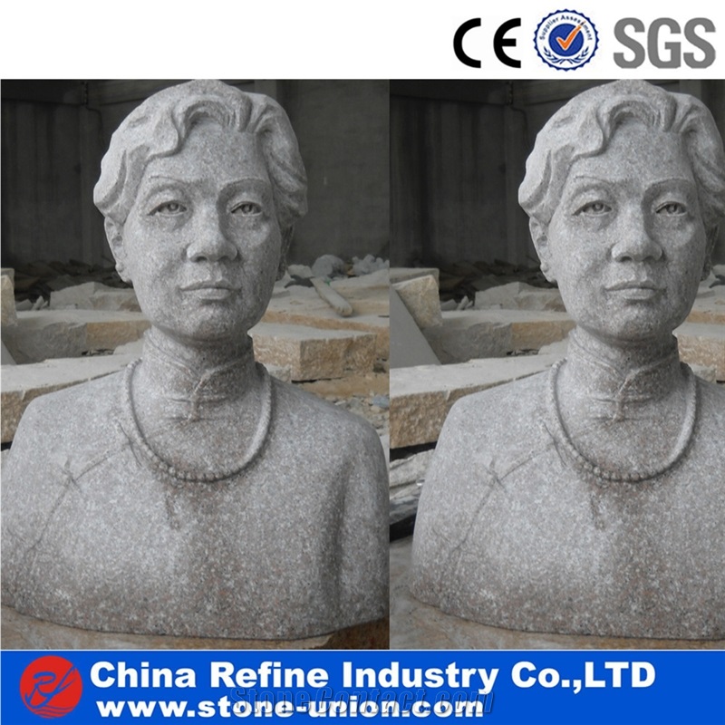 Granite Head Sculpture , Granite Statue Bust , Granite Woman Head Statue,New Carving Granite Stone Statues for Sale