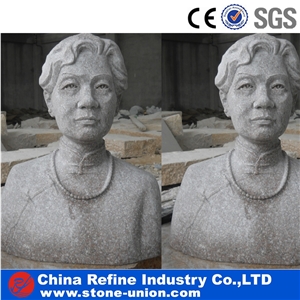 Granite Head Sculpture , Granite Statue Bust , Granite Woman Head Statue,New Carving Granite Stone Statues for Sale