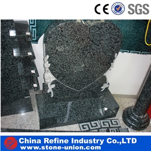 Heart Shape Granite Monument , Classical Gravestone Design , Customized Tombstone