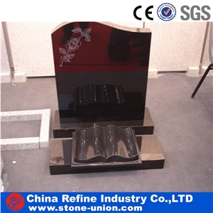 Heart Shape Granite Monument , Classical Gravestone Design , Customized Tombstone