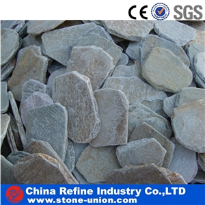 Natural Slate Stepping Stone, Garden Stepping Stone , Tumbled Stone , Round Stepping Stone