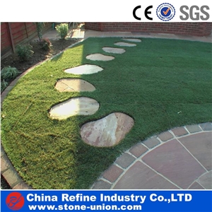 Natural Slate Stepping Stone, Garden Stepping Stone , Tumbled Stone , Round Stepping Stone