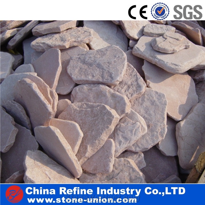Natural Slate Stepping Stone Paver , Red Sandstone Slate Paving,Yellow Mixed Slate Garden Flagstone Stepping Stone,Landscape Stepping Stone,Stone Garden Paver