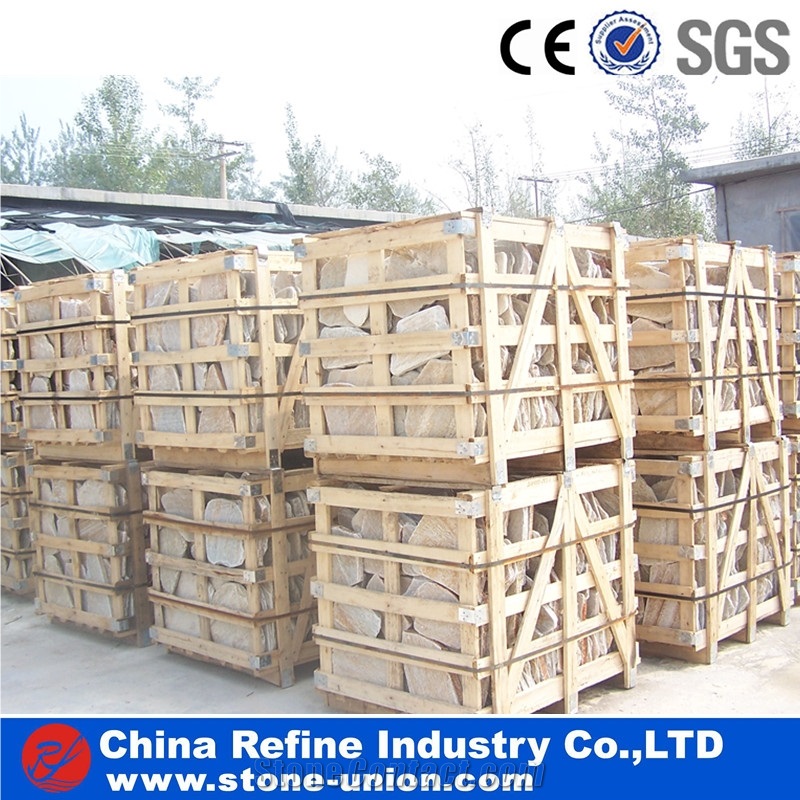 Natural Slate Stepping Stone Paver , Red Sandstone Slate Paving,Yellow Mixed Slate Garden Flagstone Stepping Stone,Landscape Stepping Stone,Stone Garden Paver