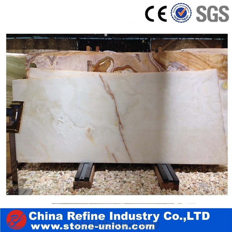 Snow White Onyx Wall Covering Tiles Iran, Polished Onyx Floor Tiles, Covering Tiles