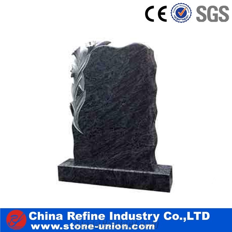 Wave Shape Edges and Polished Tombstone , Cheap Monuments , Special Gravestone for Sale