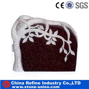 Wave Shape Edges and Polished Tombstone , Cheap Monuments , Special Gravestone for Sale