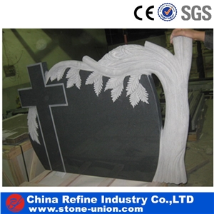 Wave Shape Edges and Polished Tombstone , Cheap Monuments , Special Gravestone for Sale
