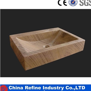 Yellow Wooden Marble Stone Sink & Dark Yellow Wooden Marble Sink& Wood Sinks,Yellow Marble Stone Bathtub,Golden Vein Rectandle Kitchen Sinks