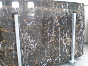 Portoro Nero, Black Gold Marble Block