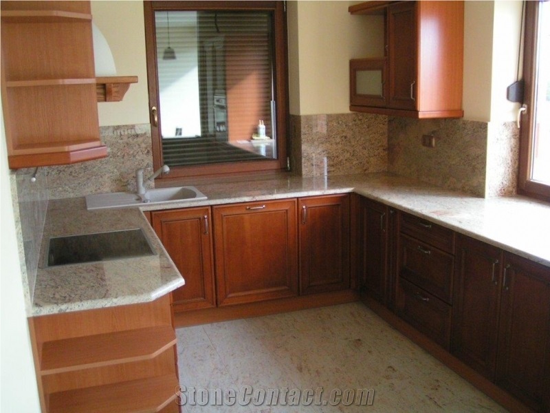 Ivory Gold Granite Kitchen Countertop