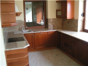 Ivory Gold Granite Kitchen Countertop