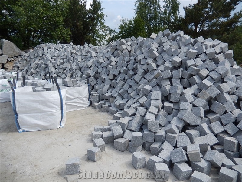 Necin Grey Granite Cobble Stones, Drive Way Pavers, Walkway Paver