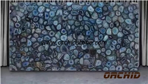 Blue Agate Semi Precious Translucent Decoration Slabs & Tiles,Mazarine Blue Agate Semiprecious Stone Slab&Tile&Customized/Luxury Dark Blue Semi-Precious Stone/Semi Precious Stone Slab for Wall Tiles